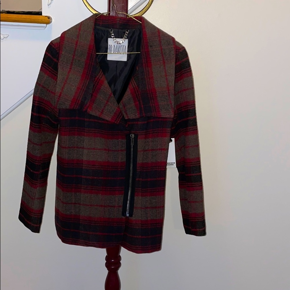 Plaid side zipper BB Dakota jacket